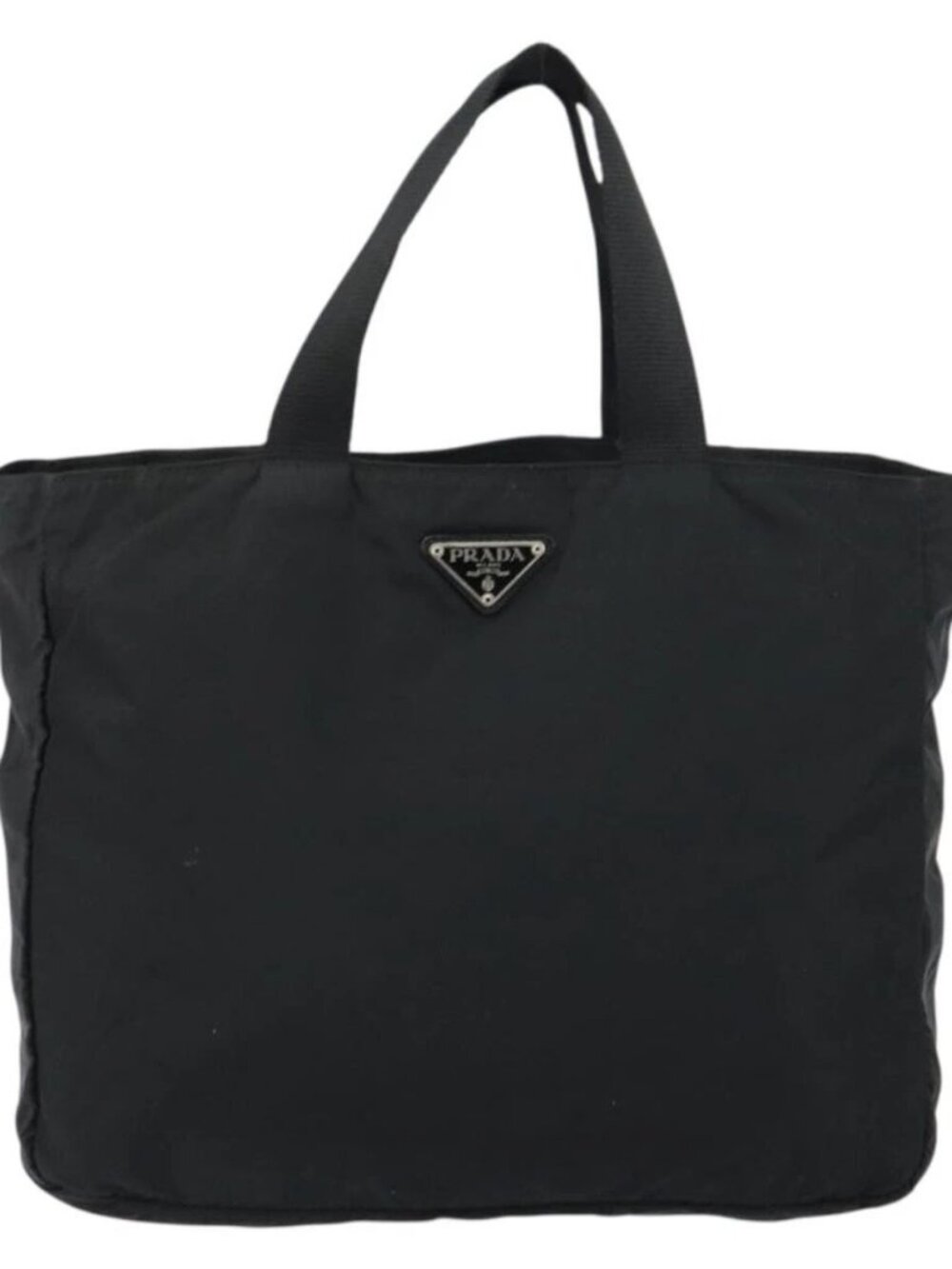 PRADA Tote Bag Nylon Black Silver Auth 158528 - Picture 2 of 16